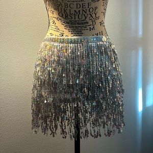 One size Womens Sequin Wrap Around Dance Skirt Party